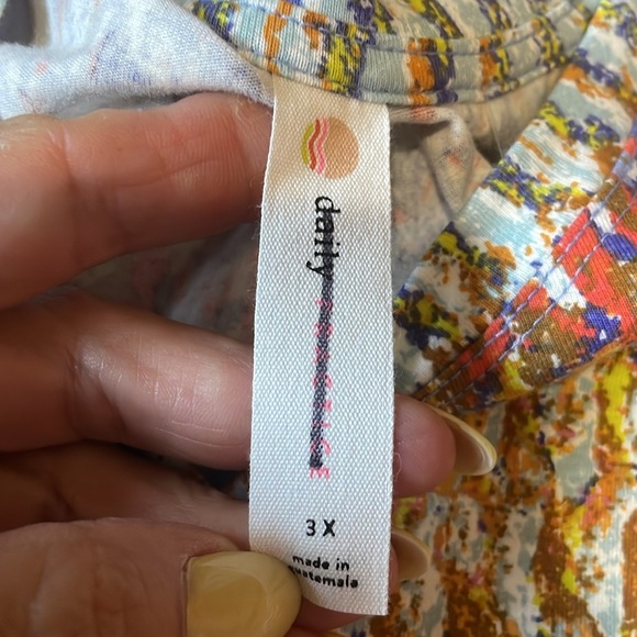 Daily Practice Anthropologie High Neck Treasure Midi Dress Size 3X Ruched NEW - Picture 5 of 12